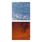 Photographies (2) du ciel avec contraste de couleur chaud et froid